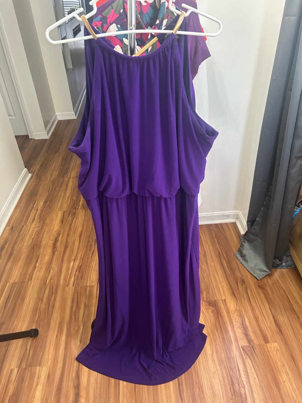 R&M Richards Purple Sleeveless Maxi Dress